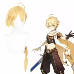 Cosplay Anime Cosplay Wig - Genshin Impact Traveler Aether 13 Cosplay Anime Cosplay Wig - Genshin Impact Traveler Aether -Motorsav Mand Butik CS 455G1