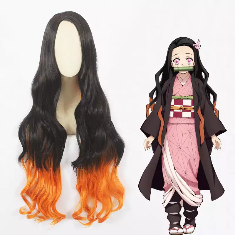 Cosplay Anime Cosplay Paryk - Dæmondræber Kamado Nezuko 3 Cosplay Anime Cosplay Paryk - Dæmondræber Kamado Nezuko