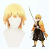 Cosplay Anime Cosplay Wig - Demon Slayer Agatsuma Zenitsu (Lys Orange) -Motorsav Mand Butik CS 471B