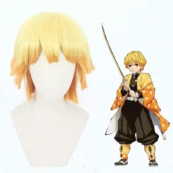 Cosplay Anime Cosplay Wig - Demon Slayer Agatsuma Zenitsu (Lys Orange)