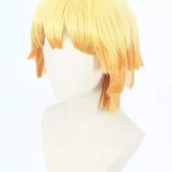 Cosplay Anime Cosplay Wig - Demon Slayer Agatsuma Zenitsu (Lys Orange) -Motorsav Mand Butik CS 471B d