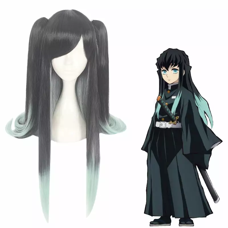 Cosplay Anime Cosplay Wig - Demon Slayer Tokitou Muichirou II 3 Cosplay Anime Cosplay Wig - Demon Slayer Tokitou Muichirou II