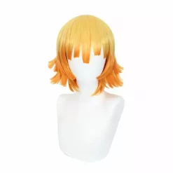 Cosplay Anime Cosplay Wig - Demon Slayer Agatsuma Zenitsu (Dark Orange) -Motorsav Mand Butik IMG 2930