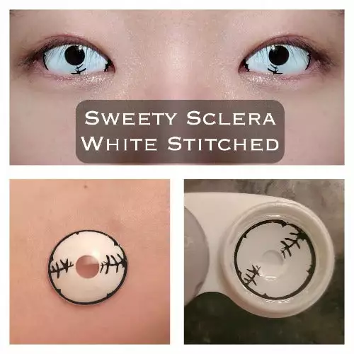 Lille Skat Sweety Sclera Kontakter Hvid Stitched 4 Lille Skat Sweety Sclera Kontakter Hvid Stitched - Billede 2