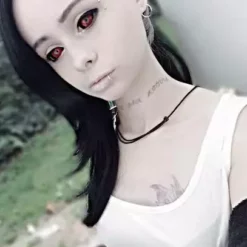 Phantasee Red Black Sclera Kontakter Tokyo Ghoul - Red Ghoul/Gremlin 26 Phantasee Red Black Sclera Kontakter Tokyo Ghoul - Red Ghoul/Gremlin -Motorsav Mand Butik Phantasee Sclera Gremlin ichigochii a