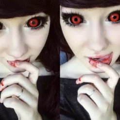 Phantasee Red Black Sclera Kontakter Tokyo Ghoul - Red Ghoul/Gremlin 21 Phantasee Red Black Sclera Kontakter Tokyo Ghoul - Red Ghoul/Gremlin -Motorsav Mand Butik Phantasee Sclera Gremlin pinkmutie c