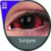 Phantasee Rød Sort Sclera Kontakter Sunpyre -Motorsav Mand Butik Sunpyre 22mm